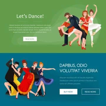 Vector illustration of couple dancing modern dance, Partners  bachata,  sty Stock Illustration