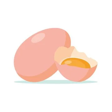 Vector illustration, cracked egg shell isolated on white background Illustrazione stock