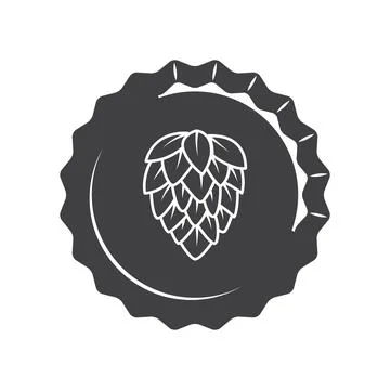 Vector illustration of craft beer bottle cap Illustrazione stock