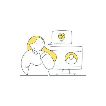A vector illustration for creative thinking and teamwork. People collaboratin 스톡 일러스트