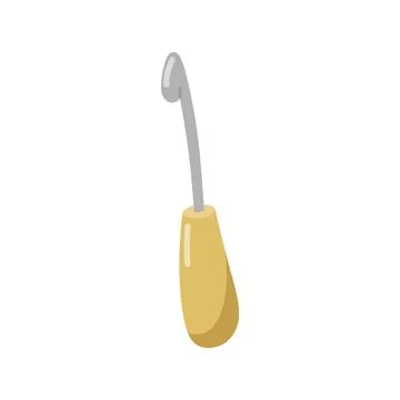 Vector illustration of crochet hook on white background Stock Illustration