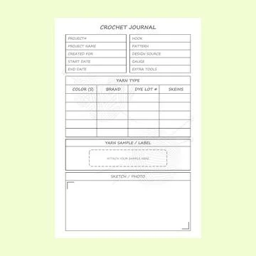 Vector Illustration of Crochet Journal Stock Illustration