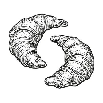 Vector illustration of croissants Stock Illustration
