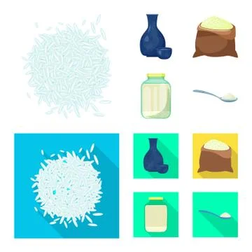 Vector illustration of crop and ecological symbol. Collection of crop and Stock Illustration
