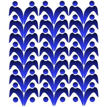 Vector illustration of a crowd of team イラスト素材