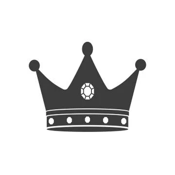 Vector illustration of crown icon design. Isolated. Stock Illustration