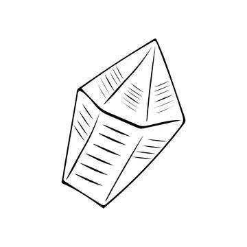 Vector illustration of the crystal. Vector illustration in the style of a doodle Stock Illustration