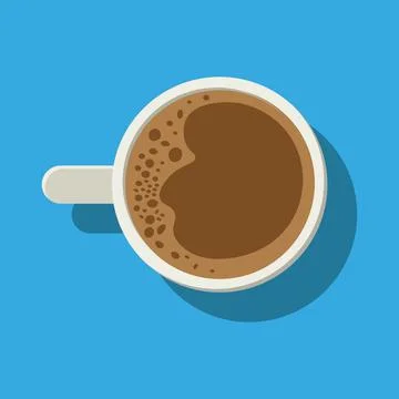 A vector illustration of a cup with coffee Illustrazione stock