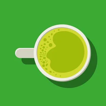 A vector illustration of a cup with matcha tea Stock Illustration