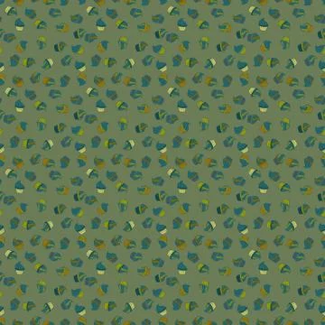Vector illustration. Cupcakes seamless pattern with watercolor on brown, blue an Stock-Illustration