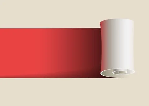 Vector illustration of curled paper. Stock Illustration