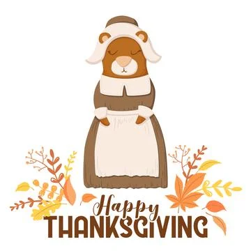 Vector illustration with cute bear character, autumn leaves and lettering i.. Stock Illustration