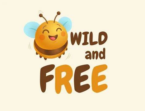 Vector illustration of cute bee in kawaii realistic style. Vector bee in 3D.. Illustrazione stock