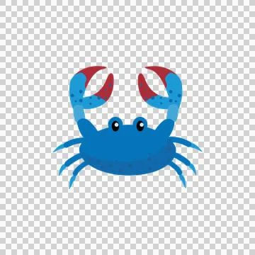 Vector illustration of a cute blue crab 스톡 일러스트