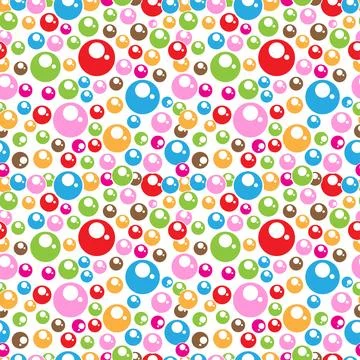 A vector illustration of cute candy balls texture. Colorful seamless patter.. Illustrazione stock