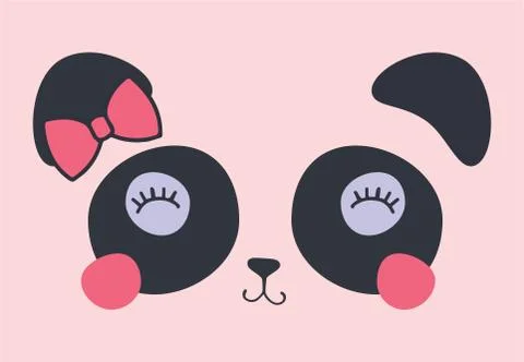 Vector illustration of Cute Cartoon Face Illustrazione stock