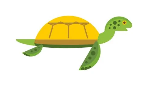 Vector illustration of a cute cartoon turtle Illustrazione stock