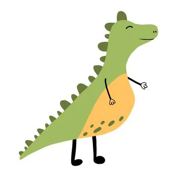 Vector illustration of cute dinosaur. Stock Illustration