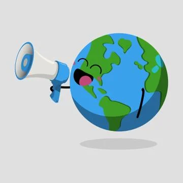 Vector illustration of a cute Earth Ilustración de archivo