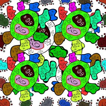 Vector illustration. Cute fabric pattern. Seamless Print. Elements white, black Stockillustratie