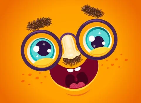 Vector illustration of cute face for april fools day. Stock Illustration