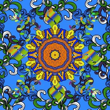 Vector illustration. Cute Floral pattern in the small flower. Vector pattern. Ge Stock Illustration