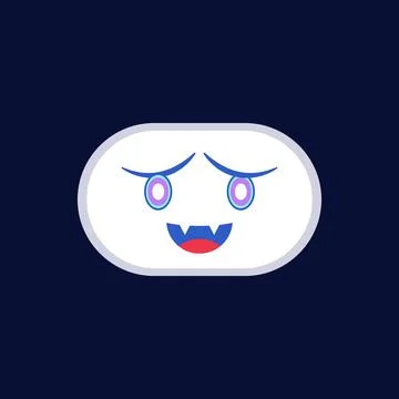 Vector illustration of cute ghost cartoon character Illustrazione stock