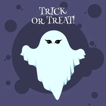 Vector illustration with cute hand drawn ghosts and lettering Boo isolated on Stock Illustration