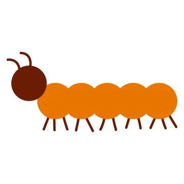 Vector illustration of cute insect character in cartoon colorful flat childis Stock Illustration