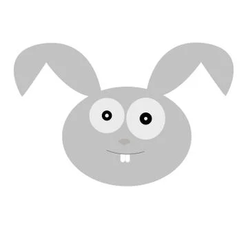 Vector illustration of a cute rabbit head Illustrazione stock