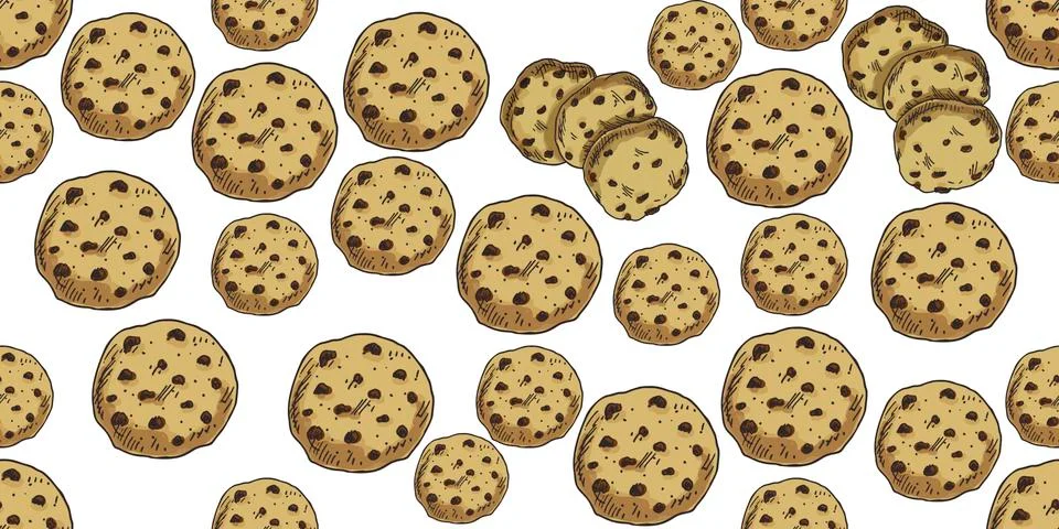 Vector illustration cute seamless pattern, background with chocolate  库存插图