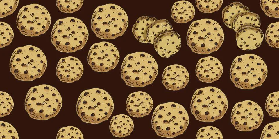 Vector illustration cute seamless pattern, background with chocolate  库存插图