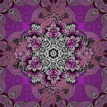 Vector illustration. Cute seamless pattern with a small flower in a vintage styl Stock Illustration