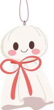 Vector Illustration Of Cute Teru Teru Bozu Stock Illustration