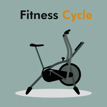 Vector illustration of cycling exercise machine. Illustrazione stock