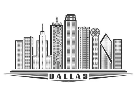 Vector illustration of Dallas Stock Illustration