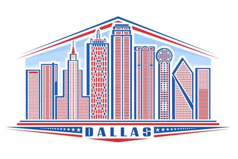 Vector illustration of Dallas Stock Illustration