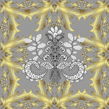 Vector illustration. Damask seamless pattern for design. Vector seamless pattern 스톡 일러스트