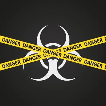 Vector illustration danger tape biohazard Stock Illustration