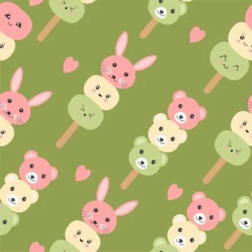 Vector Illustration Dango Colorful Style Stock Illustration