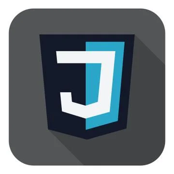 Vector illustration of dark blue shield with J letter on the screen, isolated Illustrazione stock