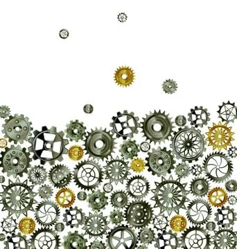 Vector illustration dark metal background with gears Stock Illustration