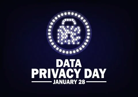 Vector illustration of Data Privacy Day Stock Illustration