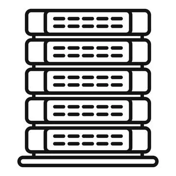 Vector illustration of a data server rack Stock Illustration