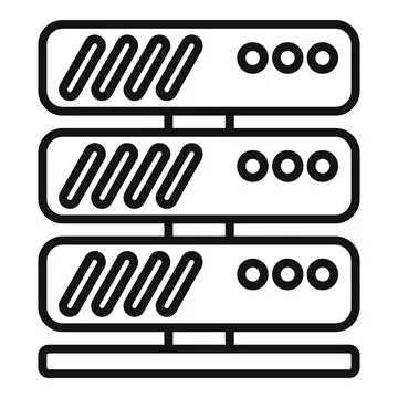 Vector illustration of data servers icon Illustrazione stock