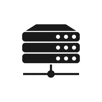 Vector illustration of database icon design. Flat style. Stock Illustration