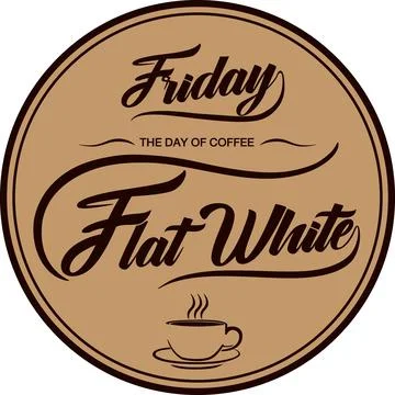 Vector illustration for The Day of Coffee with hand lettering. Suitable for g Stock Illustration