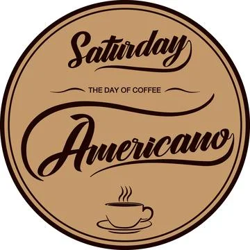 Vector illustration for The Day of Coffee with hand lettering. Suitable for g Stock Illustration