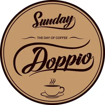 Vector illustration for The Day of Coffee with hand lettering. Suitable for g Stock Illustration