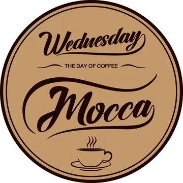 Vector illustration for The Day of Coffee with hand lettering. Suitable for g Illustrazione stock